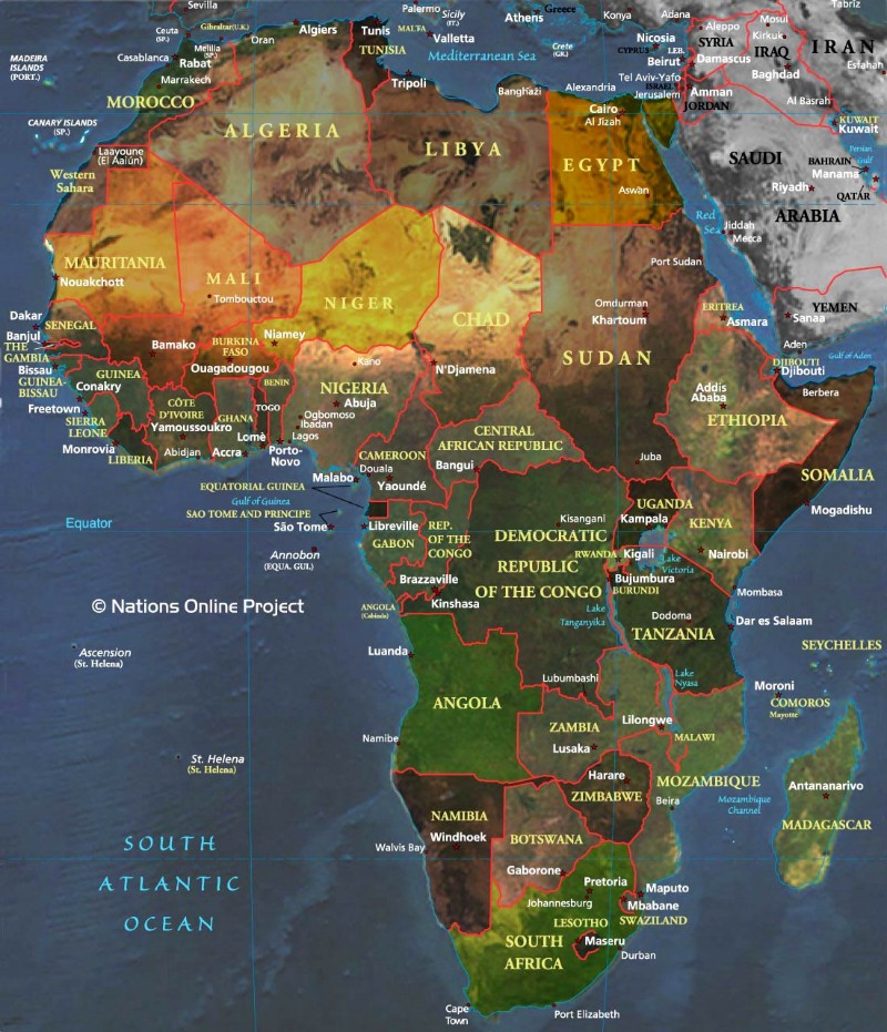 Large Map of Africa